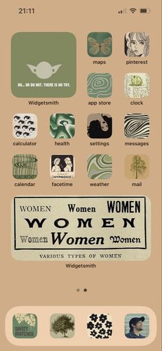 an old advertisement for women's clothing with different types of logos and designs on it