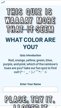 an email message that reads, what color are you? please try it and love it