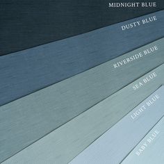 different shades of blue and gray are shown in this color swatches image from the website midnight blue