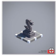 Chunkworld Minecraft, Minecraft Simple Statue, Statues Minecraft Ideas, Minecraft Building Ideas Statues, Minecraft Chunkworld, Minecraft Stone Statues, Statue Minecraft Ideas, Minecraft Small Statue, Minecraft Statue Ideas