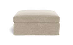 the footstool is made out of linen