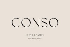 the word conso is written in black ink on a beige background with an image of a