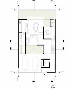 the floor plan for a small house with two levels and three rooms on each level