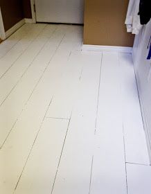 a white painted floor in a house