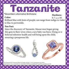 Tanzanite Meaning, Zodiac Dragons, Gems Crystals, Tanzanite Engagement Ring, Jewelry Knowledge, Beautiful Gemstones, Tanzanite Jewelry, Tanzanite Diamond, Tanzanite Gemstone