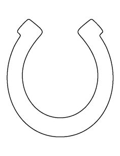 a black and white drawing of a horseshoe