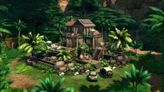 Jungle Retreat 🦜// The Sims 4: Speed Build (With CC) Jungle Retreat, Building Inspiration, Save File, Sims 4 Houses, The Sims 4, Sims Cc, The Sims, Sims 4