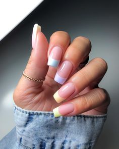 56 Crazy Cute Spring Nail Designs and Spring Nails to Try This Year Glitter French Nails, Pastel Nails Designs, Spring Nail Trends, French Manicure Nails, Spring Nail Designs, Cute Spring Nails, Long Nail Designs, Floral Nail Art, Simple Nail Art Designs