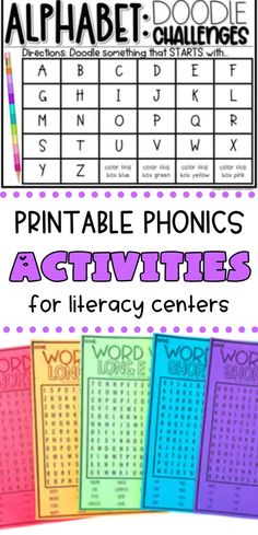 Make phonics fun for primary kids with our printable activities! Designed for 1st and 2nd graders, these fun worksheets are perfect for literacy centers and readers workshop. Explore word families, phonics worksheets reading, and hands-on phonics activities that reinforce critical thinking skills. Transform your teaching with these engaging resources. Download now and enhance your students' reading and phonics skills! Activities For 1st Graders, Fun Phonics Activities, Reading Strategies Posters, Phonics Printables, Phonics Rules, Phonics Sounds, Phonics Instruction, Phonics Lessons, Phonics Games