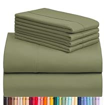 the sheet set is made up with four sheets and six pillow cases in different colors