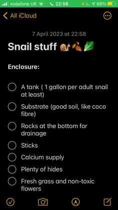 the menu for small stuff is shown in this screenshoto screen shot, with an orange and black background