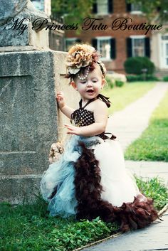 Fall Chocolate & Ivory Tutu Dress by MyPrincessTutuBoutiq on Etsy, $85.00 Feather Dress, Tutu Dress, Girly Things, Perfect Dress, Victorian Dress, Flower Girl, Flower Girl Dresses, Decor Ideas