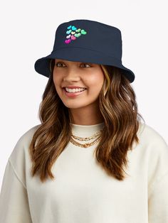 "Hearts 3D" Bucket Hat for Sale by CreaTwinkles | Redbubble 3d Hearts, 3d Heart, Outdoor Fashion, Bucket Hats, Hats For Sale, Outdoors Adventure, Different Colors, Bucket Hat, Summer Fashion