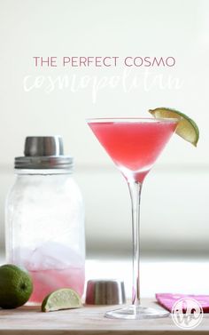 the perfect cosmo cocktail is ready to be served