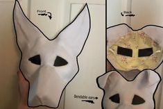 These are not waterproof! "Sad wolf base" and "Angry wolf base" Both have bendable ears Therian Wolf, Animal Base, Wolf Base, Angry Wolf, Wolf Mask, Costume Masks, Costume Mask, Costume Accessories, Beauty Book