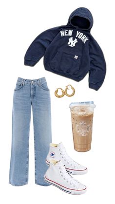 Outfit Collage, Outfits Winter, Fall Outfit, New York, Collage, Blue, White, Clothes