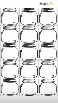 the mason jars are lined up and ready to be filled