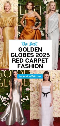 See the best (and the worst) red carpet fashion on the celebrities at the 2025 Golden Globes. Trends included strapless gowns, black and champagne colors and old Hollywood glam. #fashion #celebs #redcarpet #style #over50 Old Hollywood Glam, Strapless Gown, Hollywood Glam, Champagne Color, Golden Globes, Red Carpet Fashion, Style Trends, Old Hollywood, Over 40