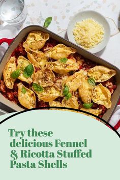 try these delicious fettuccine and ricotta stuffed pasta shells