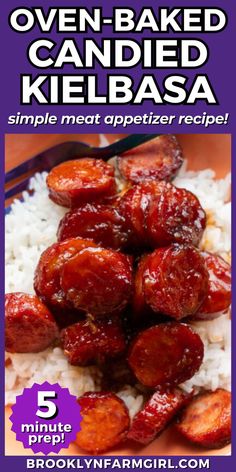 kielbasa in a deep red sauce over rice Candied Kielbasa, Easy Thanksgiving Dish, Kielbasa Appetizer, Kielbasa Recipe, Kid Friendly Appetizers, Easy Winter Recipes, Easy Potluck, Meat Appetizers