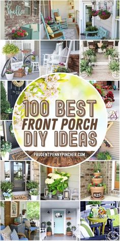 the best front porch diy ideas for your home and garden, including chairs, tables,