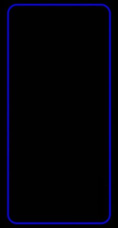 a black background with a blue rectangle frame