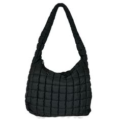 Carry your essentials in style with our GZ-4171 Puffer Quilted Handbag in black. Its cute and trendy design will make you stand out while keeping your belongings safe. Perfect for the fashion-forward and the practical, this handbag is a must-have accessory! Square Nylon Bag For Everyday, Trendy Black Handheld Shoulder Bag, Trendy Winter Nylon Bags, Square Nylon Shoulder Bag For Daily Use, Trendy Square Nylon Bag, Trendy Square Nylon Bags, Nylon Square Bag For Everyday Use, Square Nylon Bag For Everyday Use, Trendy Nylon Shoulder Bag With Double Handle