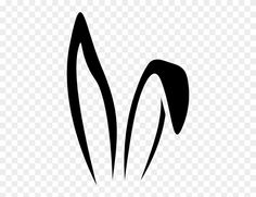 a black and white bunny ears logo on a transparent background png - rabbit ears clipart