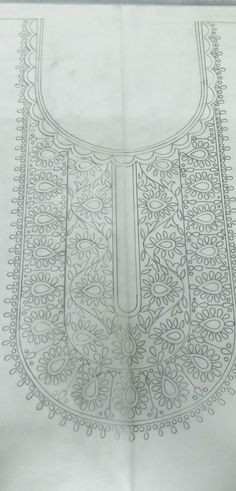 an intricately designed piece of paper with lines and curves on it's surface