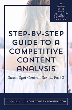 a woman's back with the words step - by - step guide to a competitive content