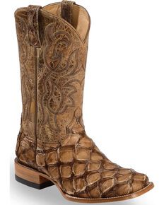 Cody James Pirarucu Exotic Boots - Broad Square Toe , Brown Corachic Boots, Shyanne Boots, Cowboys Boots, Cowboy Boots Square Toe, Ostrich Boots, Ariat Boots, Roper Boots, Boots Square Toe, Mens Cowboy Boots