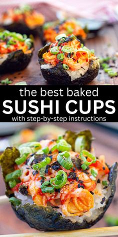 the best baked sushi cups with step by step instructions