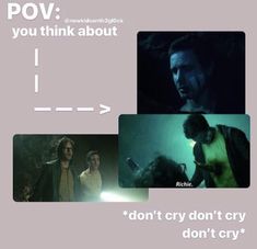 the movie poster for pov you think about i don't cry, don't cry