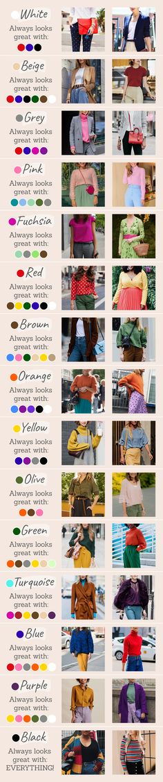 The Ultimate Secret Science To Wearing Colour | Style Guide – Beauty and the Boutique Texts Pranks, Snowman Tattoo, Woman Tips, Color Knowledge, Colour Combinations Fashion, Color Combos Outfit, Color Blocking Outfits, Body Tattoo, Color Combinations For Clothes