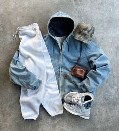 Fall Hooded Jacket For Streetwear, Washed, Denim Washed Hoodie For Streetwear, Carhartt Streetwear, Winter Rugged Denim Jacket For Streetwear, Carhartt Outfits, Rugged Dark Wash Denim Jacket For Streetwear, Soft-washed Relaxed Fit Hoodie For Streetwear, Carhartt Outfit, Masculine Outfits