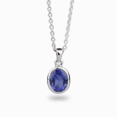 A delicate balance of rich blue and violet, this gem has fine crystal inclusions and an exquisite luster. Wearing this deep blue-hued beauty will add an elegant touch to any outfit. Known as the ‘stone of magic’ it brings its wearer the confidence to turn ideas into reality. Bringing the “will” to start and enhances from beginning to the end. This stone is also great for Communication and Protection. Stone Origin: ﻿Tanzania Please Note: All pieces shipped within 48 hours from our Del Mar Gallery Blue Sapphire Gemstone Necklaces, Blue Sapphire Gemstone Necklace, Sapphire Necklaces With Natural Stones, Elegant Sapphire Necklaces With Natural Stones, Fine Jewelry Blue Amethyst Jewelry, Formal Blue Necklace With Gemstone Accents, Blue Amethyst Jewelry, Sapphire Necklace With Natural Stones, Elegant Blue Amethyst Jewelry