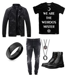 "Witch Of The Night" by king-of-jupiter on Polyvore featuring Killstar, Dsquared2, ASOS, Bling Jewelry, men's fashion, menswear, hot, witchcraft, men and emonight Witch Men, Chain For Men, Witch Fashion, Jewelry Men, Katherine Pierce, Tomboy Outfits, Emo Outfits, Punk Outfits