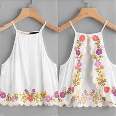 Embelishments Ideas Clothing, Baby Dress Diy, Shabby Chic Clothes, Cute Country Outfits, Trendy Fashion Tops, Africa Fashion, Embroidery Fashion, Clothes Crafts, Feminine Outfit