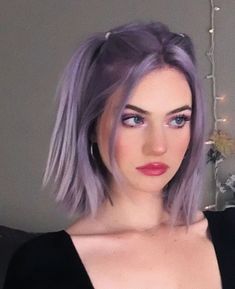 Short Dyed Hair, Short Grunge Hair, Hair Streaks, Hair Idea, Lavender Hair, Hair 2024, Hair Color Purple, Short Hair Color