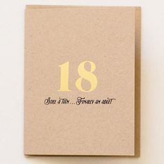 Still a teen...finally an adult! Kraft folded card with 18 in gold foil. 18th Birthday Quotes Funny, Quote 18th Birthday, 18th Birthday Quotes, Happy 18th Birthday Quotes, Welcome To Adulthood, 18th Birthday Present Ideas, 18th Birthday Present, Birthday Gift Picture, Niece Birthday Wishes