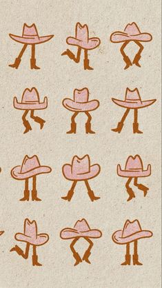 an image of cowboy hats drawn on paper