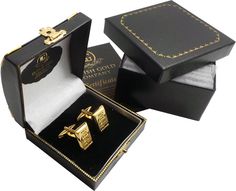 A stunning set of Gold Bullion Bar style Cufflinks lavished in 24k Gold Very high quality set of cufflinks -  - A very nice weight, super detail and crafted to last indefinitely. Includes detailed hand signed and dated certificate pertaining to the gold plating. The certificate is housed in a gold envelope.  Presented in a beautiful, luxurious double gift case with metal fittings and press-button clasp, British Gold Company branded and double boxed. Shipped within 24 hours insured and tracked de Luxury Rectangular Cufflinks For Anniversary, Gold Hallmarked Cufflinks For Formal Occasions, Luxury Gold Cufflinks For Business, Luxury Gold Jewelry With Gift Box, Gold Rectangular Cufflinks For Anniversary, Elegant Cufflinks With Gift Box, Gold Hallmarked Cufflinks For Business, Luxury Polished Finish Cufflinks For Gift, Elegant Formal Cufflinks With Gift Box