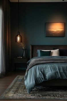 #BEAUTY, #RELATIONSHIPS #Fashion #Animals #Outfits #Winter Outfits #Animals Black White Grey Teal Bedroom, Modern Bedroom Accent Wall Ideas, Teal And Green Bedroom, Moody Teal Bedroom, Dark Teal Bedroom Colour Schemes, Black And Teal Bedroom, Dark Teal Bedroom Ideas, Dark Teal Bedroom, Navy Bedroom Decor