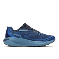 The Merrell Morphlite road-to-trail running shoe brings together dual-purpose technologies for multi-terrain movement. This shoe features our best running shoe foam for premium comfort atop a custom lug pattern designed for road runs throughout the center Blue Running Shoes, Walking Trail, Cotton Kurti, Camping Outfits, Best Running Shoes, Trail Shoes, Trail Running Shoes, Athletic Fashion, Mens Fashion Shoes