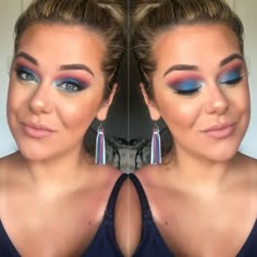 Memorial Day Makeup Ideas, Fourth Of July Makeup Ideas, Memorial Day Makeup Looks, 4th July Makeup, 4th Of July Makeup Eyeshadow, Memorial Day Makeup, Fourth Of July Makeup Ideas Eyes, Easy Fourth Of July Makeup, Memorial Day Eye Makeup