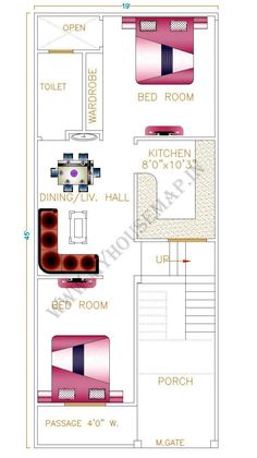 the floor plan for a small house