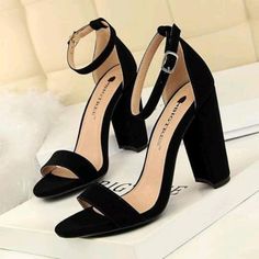 Shoes Block Heels, Block Shoes, Basic Heels, Comfort Women, Women Heels, Beautiful Sandals, Purple Shoes, Buckle Shoes, Womens Shoes High Heels