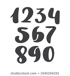 the numbers are black and white with different letters on it, including one for each number