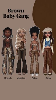 #inspo #shufflefyp #fashion #brown #marrom #girlsgirl #babygang #paige #brasil Sims 4 Brown Clothes, Brown Y2k Outfit, 2024 Plan, Goal Aesthetic, Latina Outfit, Adopt Idea, Brat Doll, Black Woman Artwork, Lip Combo