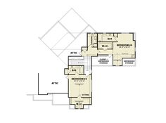 the second floor plan for this home